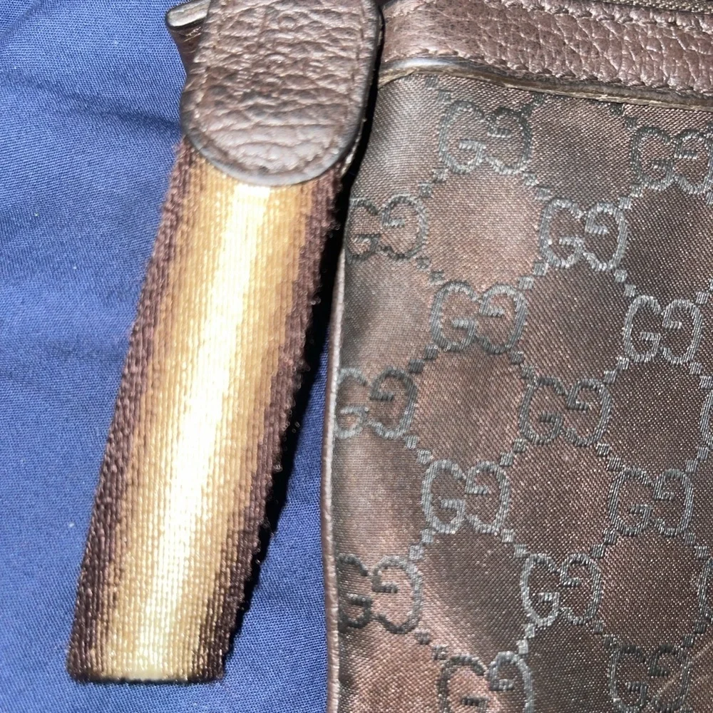 Gucci GG Canvas Clutch Bag 339556 Brown